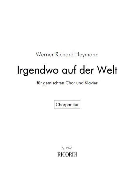 Irgendwo auf der Welt - pro sbor SATB a klavír